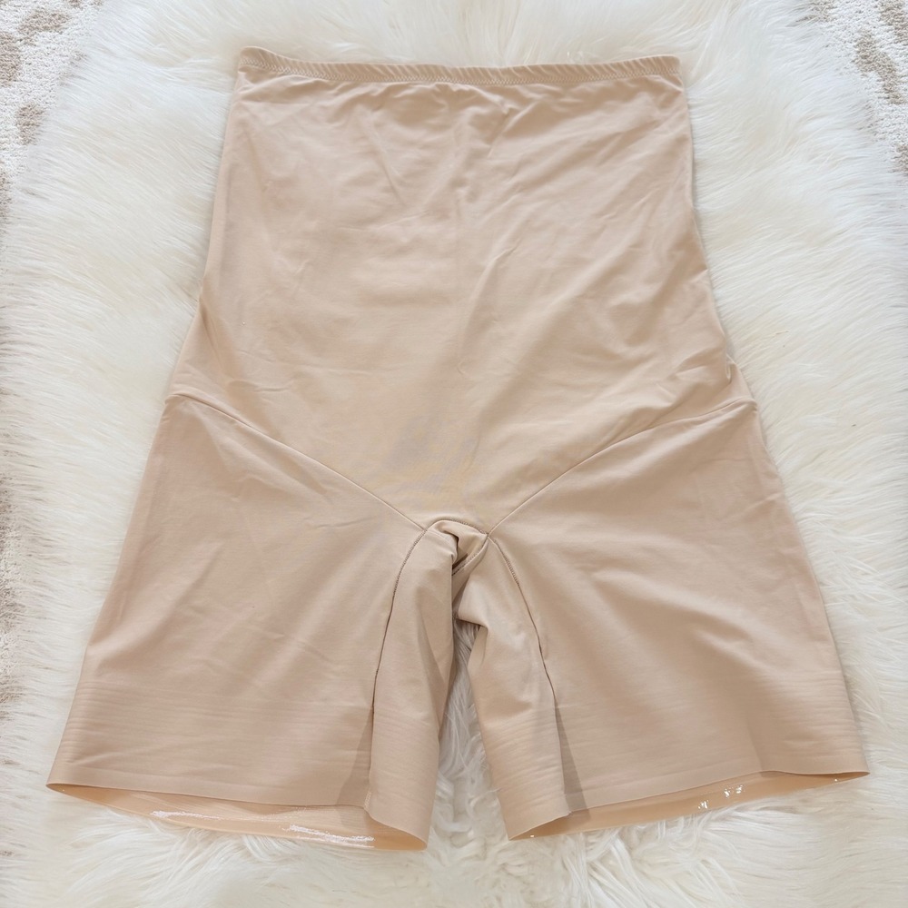Serenada Women Nude High Waisted Mid Thigh Shapewear Shorts Size 3X